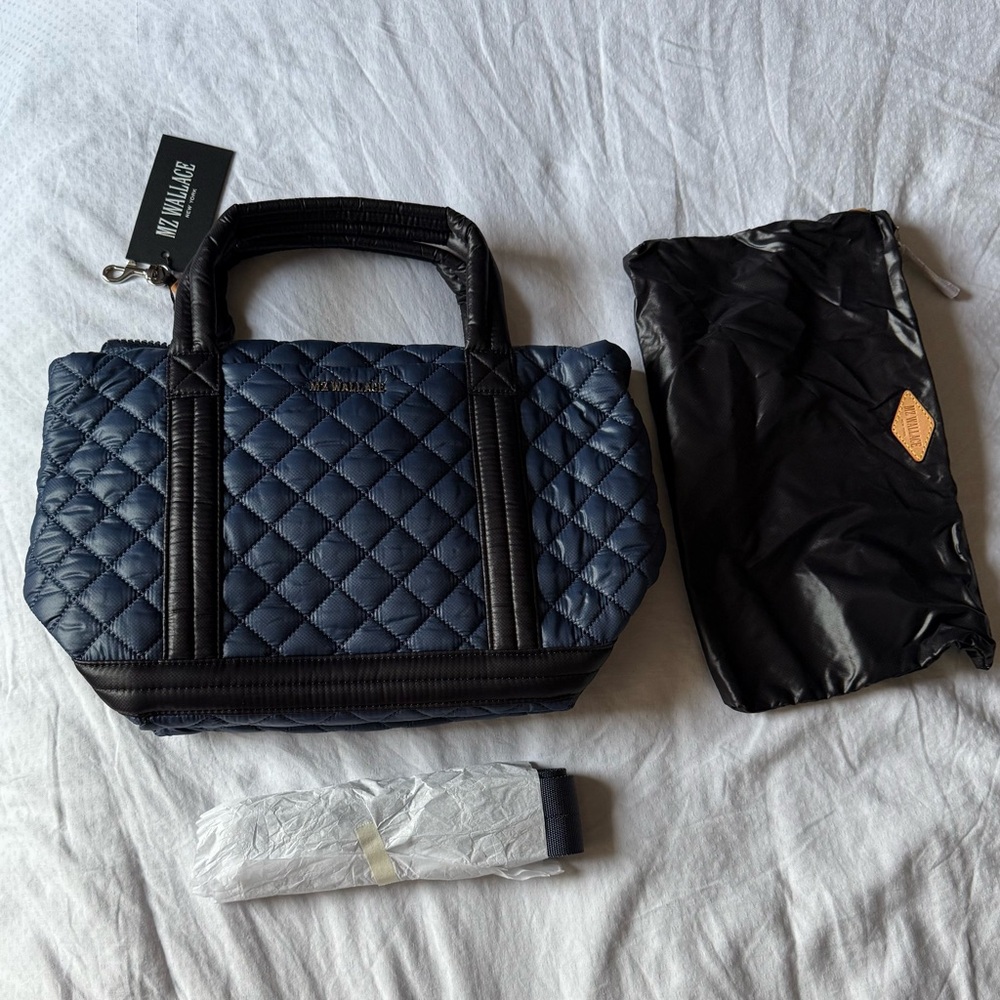 MZ Wallace Small Empire Tote Navy/Black